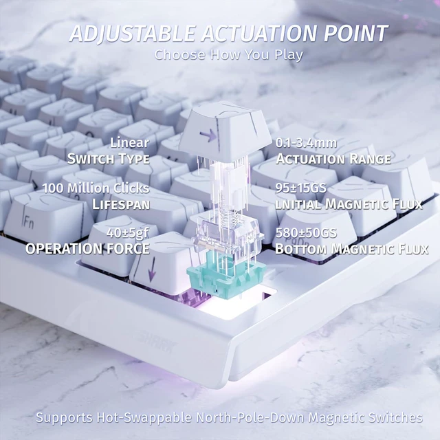 Alt view image 3 of 7 - X68 HE+V2 AIR 8KHz Magnetic Gaming Keyboard & Mouse Combo