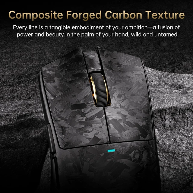 Alt view image 6 of 7 - X11 Ultra 8K Carbon Fiber Tri Mode Wireless Gaming Mouse-Black