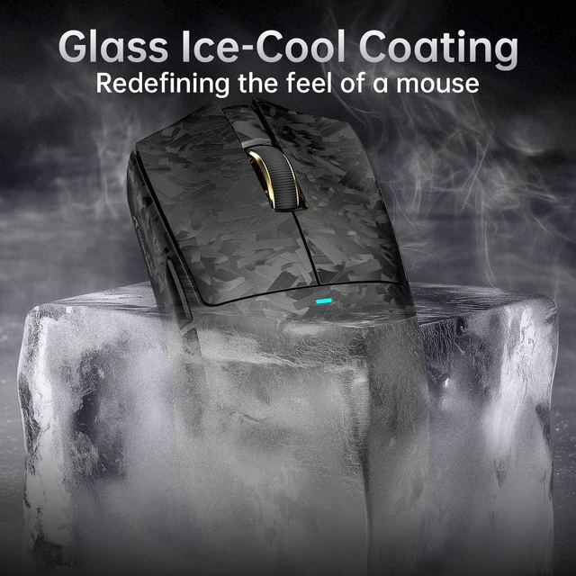 Alt view image 7 of 7 - X11 Ultra 8K Carbon Fiber Tri Mode Wireless Gaming Mouse-Black
