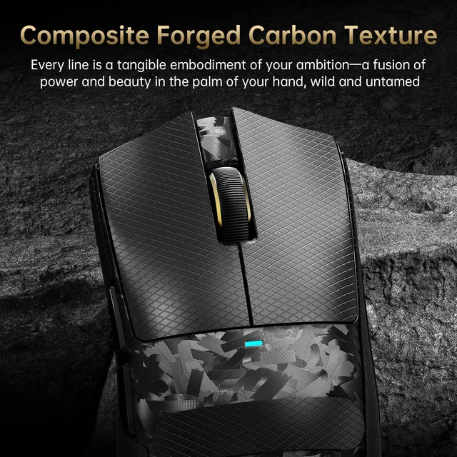 Alt view image 6 of 7 - X11 Ultra 8K Carbon Fiber Tri Mode Wireless Gaming Mouse-Black