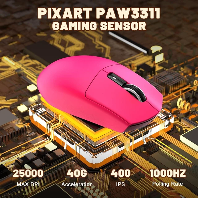 Alt view image 5 of 7 - Attack Shark G3 Ultralight 59g Wireless Gaming Mouse-Red