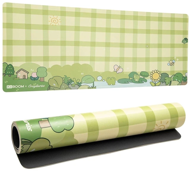 Main image of X Cosydiaries Rainy Froggy Day Desk Mat, Non-Slip, 35.4 x 15.7