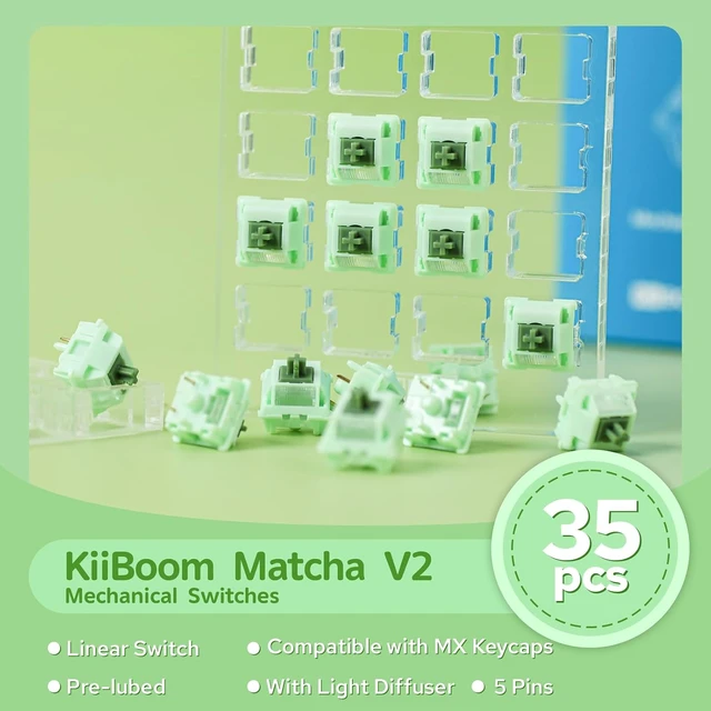 Alt view image 6 of 7 - CIDOO QK75 VIA Programmable 75% Compact Keyboard with KiiBoom Matcha Latte V2 Linear Mechanical Switch Set