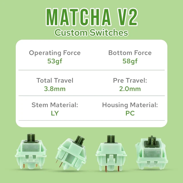Alt view image 7 of 7 - CIDOO QK75 VIA Programmable 75% Compact Keyboard with KiiBoom Matcha Latte V2 Linear Mechanical Switch Set