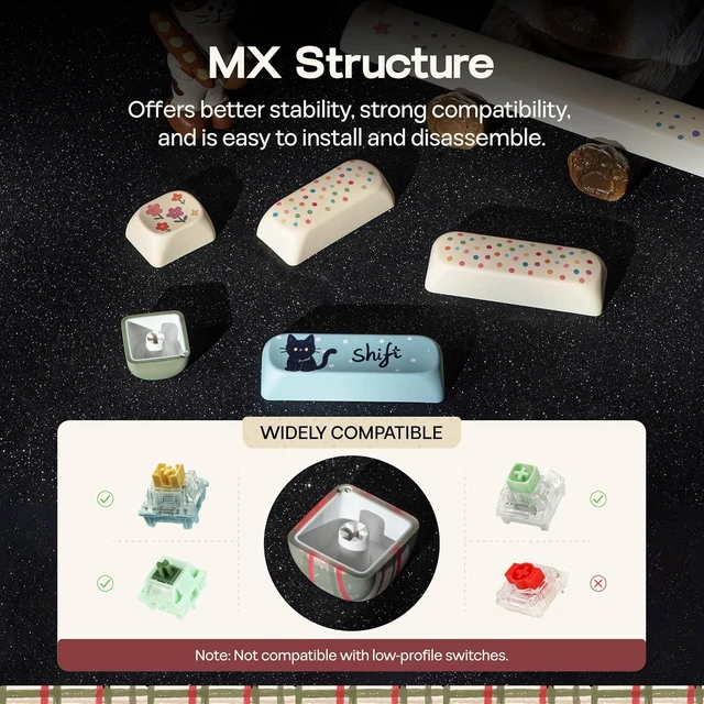 Alt view image 5 of 7 - Keycap Set - All My Faves, 133 Keys, MOA Profile, PBT Keycaps