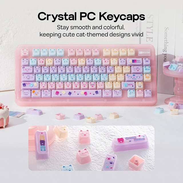 Alt view image 3 of 7 - Cute Cat Keycaps Set, Mao Profile, Cat Shape