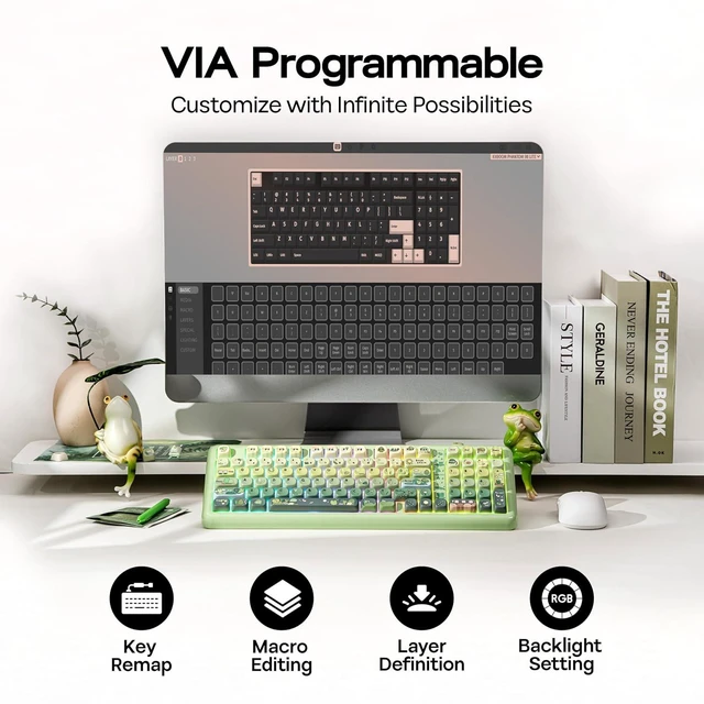 Alt view image 7 of 7 - Phantom98 Lite 96% Wireless Mechanical Gaming Keyboard, VIA Custom