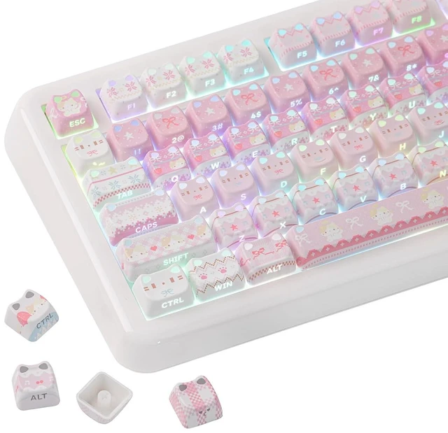 Main image of Cute Cat Keycaps Set, Mao Profile, Cat Shape