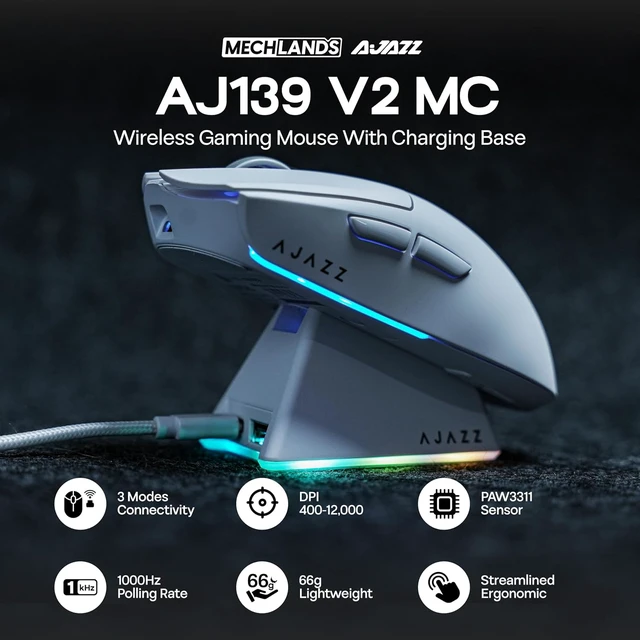 Alt view image 6 of 7 - M108 100% Full Size Silent Office Keyboard with AJ139 V2 MC Gaming Mouse
