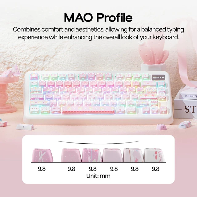 Alt view image 6 of 7 - Cute Cat Keycaps Set, Mao Profile, Cat Shape