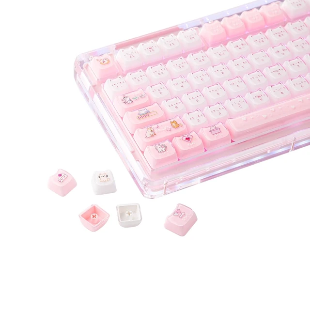 Main image of Cute Cat Keycaps Set, Mao Profile, Cat Shape