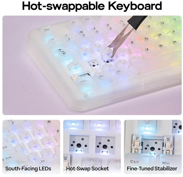 Alt view image 5 of 7 - Phantom98 Lite 96% Wireless Mechanical Gaming Keyboard, VIA Custom