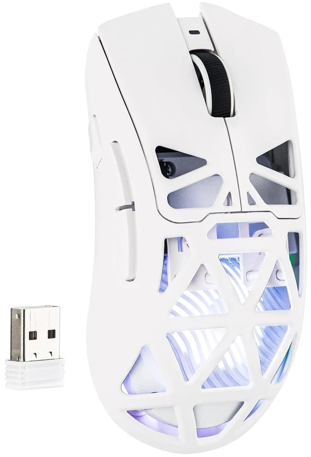 Main image of Aula SC620 Gaming Mouse, 2.4G/USB-C/BT Wireless Mouse with 400mAh Battery, Adjustable 12,000 DPI & 1000 Polling Rate, PAW3311 Sensor, RGB Lighting, Programmable Buttons, for Win/Mac (White)