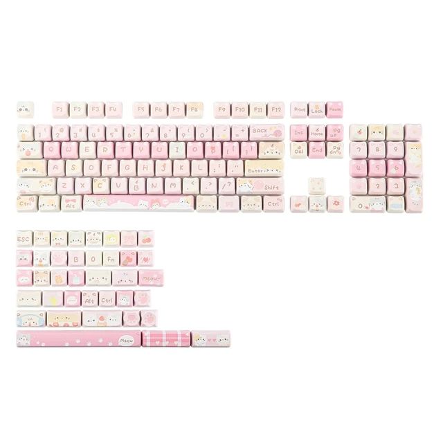 Main image of Cute Cat Keycaps Set, Mao Profile, Cat Shape