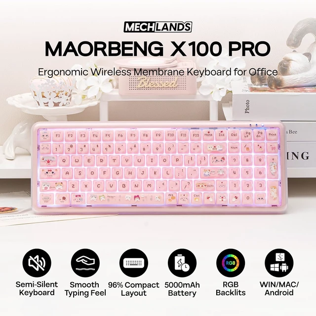 Alt view image 2 of 7 - X100 PRO Membrane Gaming Keyboard with Number Pad with A700 Gaming Headset