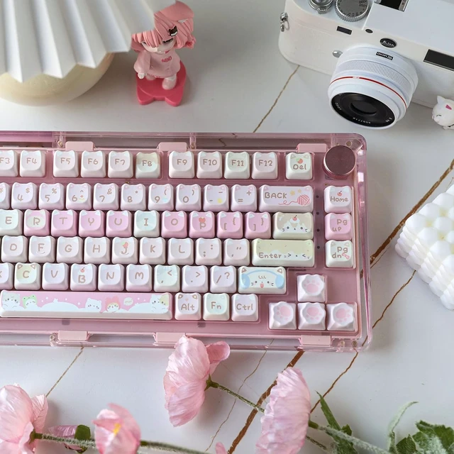 Alt view image 2 of 7 - Cute Cat Keycaps Set, Mao Profile, Cat Shape