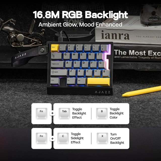 Alt view image 6 of 7 - AJAZZ AK029 One Handed Gaming Keyboard, 8K Polling, 29 Keys