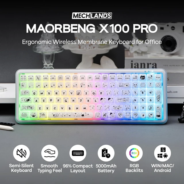Alt view image 2 of 7 - X100 PRO Membrane Gaming Keyboard with Number Pad with A700 Gaming Headset