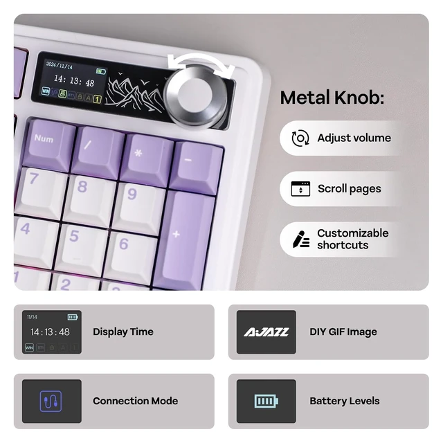 Alt view image 3 of 7 - AJAZZ AK980 96% Gaming Keyboard with AJAZZ AJ139 V2 MC Gaming Mouse