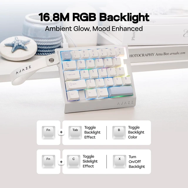 Alt view image 5 of 7 - AJAZZ AK029 One Handed Gaming Keyboard, 8K Polling, 29 Keys