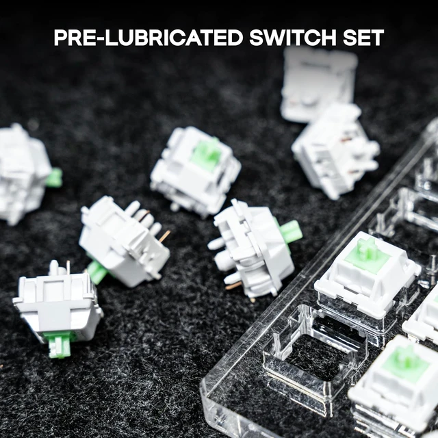 Alt view image 6 of 7 - Flick Linear Mechanical Switch Set, 43gf, Pre-Lubed, 5-Pin Creamy Switches, 35 Pieces for Mechanical Gaming Keyboard, with LY Stem, PC+Nylon Housing, Compatible with MX Keycaps