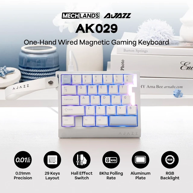Alt view image 2 of 7 - AK029 One Handed Gaming Keyboard with G7 Gaming Headset