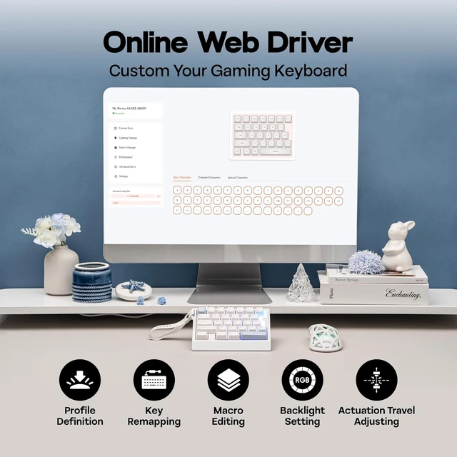 Alt view image 7 of 7 - AJAZZ AK029 One Handed Gaming Keyboard, 8K Polling, 29 Keys