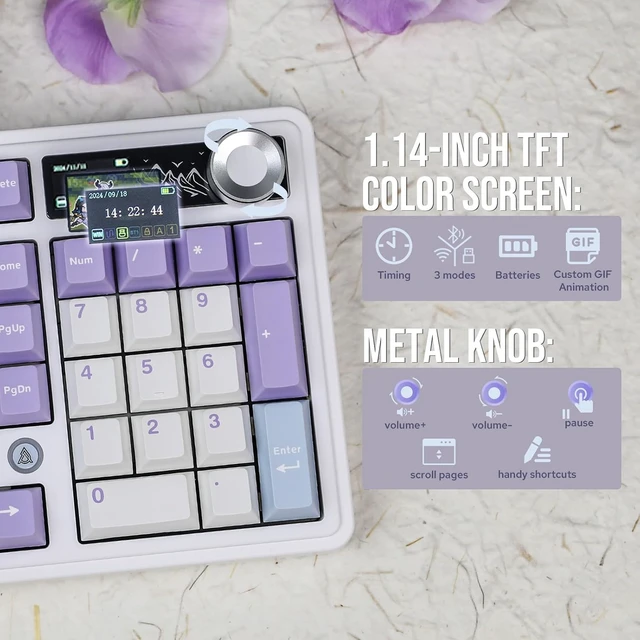Alt view image 3 of 7 - AJAZZ AK980 98% Mechanical Keyboard with KiiBoom X Cosydiaries Rainy Froggy Day Keycap Set