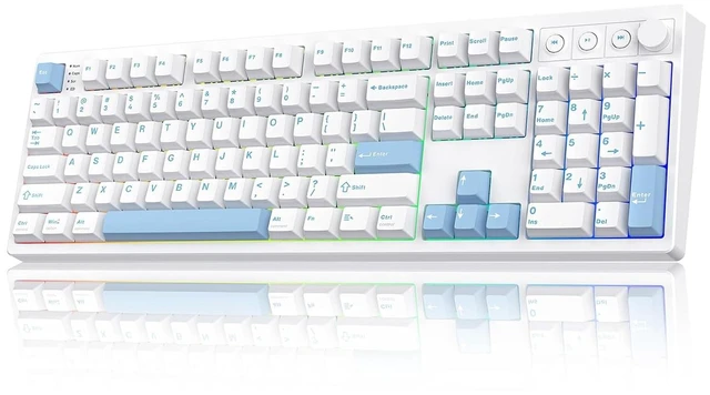 Main image of Vibe108 Full Size Mechanical Keyboard w/Knob, Multimedia Button