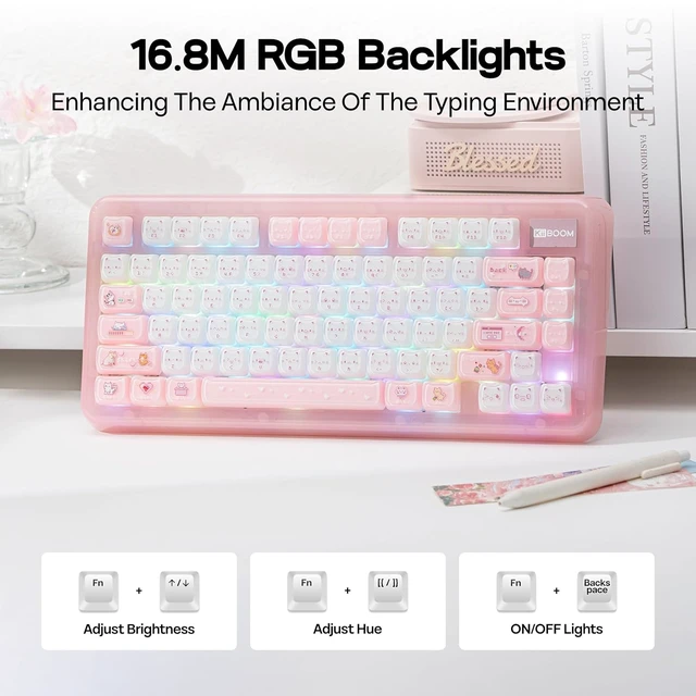 Alt view image 4 of 7 - Phantom81 Lite Gaming Keyboard with AJAZZ AJ139 V2 MC Gaming Mouse