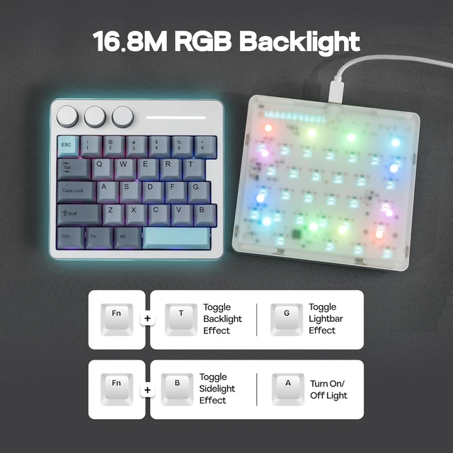 Alt view image 6 of 7 - Cybrix 29 Rapid Fast Wired Gaming Keyboard, 8Khz Polling