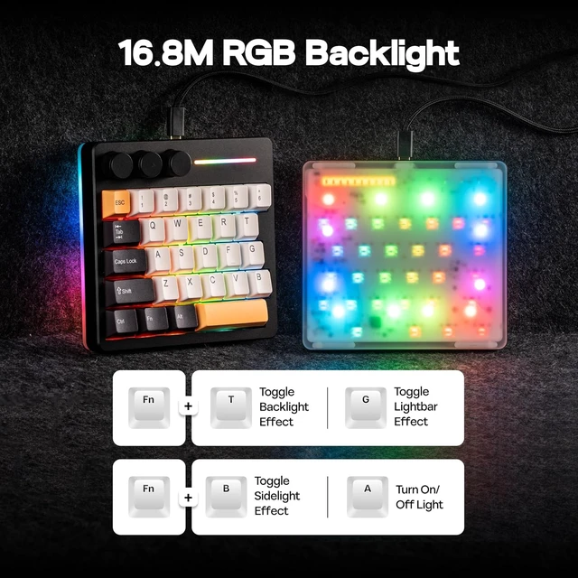 Alt view image 6 of 7 - Cybrix 29 Rapid Fast Wired Gaming Keyboard, 8Khz Polling