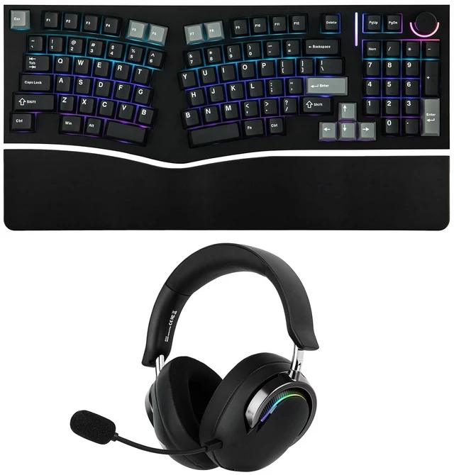 Main image of Feker Alice98 Ergonomic 98 Keys Custom Mechanical Keyboard with Aula A700 Gaming Headset