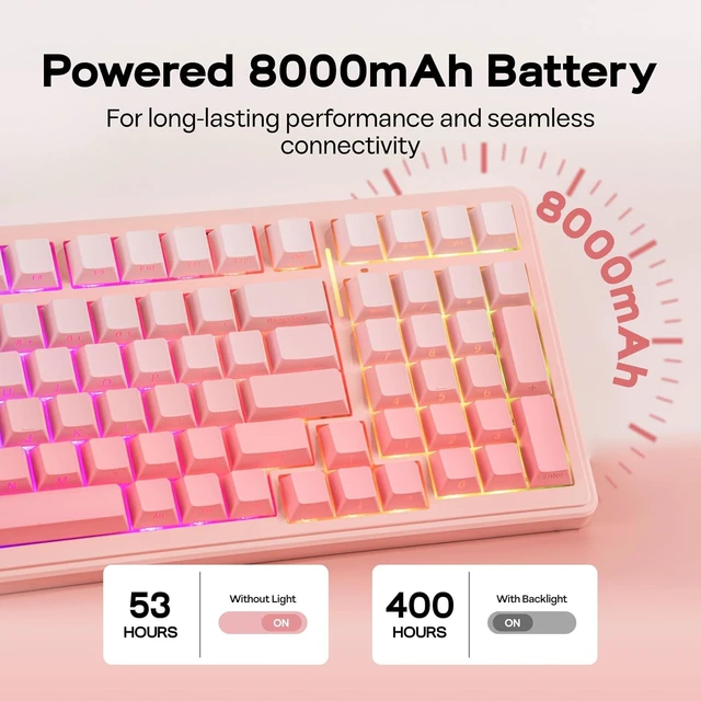 Alt view image 4 of 7 - Aula F99 96% Creamy Gasket Mechanical Keyboard with Aula G7 Gaming Headset