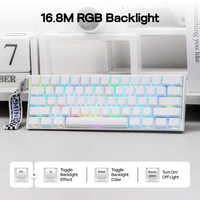Alt view image 7 of 7 - Aula Mini60 HE PRO Wireless Hall Effect Gaming Keyboard, 4000mAh