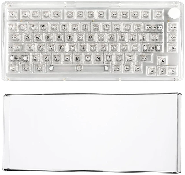 Main image of Phantom 81 V3 75% Upgraded Crystal Gasket Mechanical Keyboard with Acrylic Transparent Keyboard Dust Cover