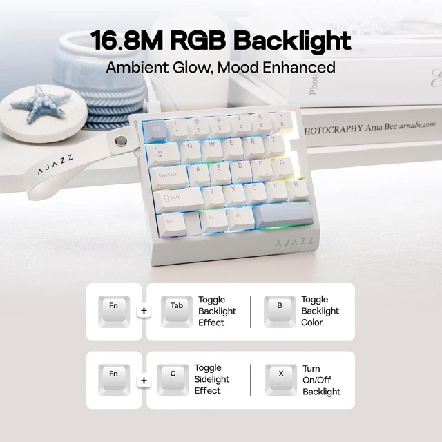 Alt view image 5 of 7 - AK029 One Handed Gaming Keyboard with AJ139 V2 MC Gaming Mouse