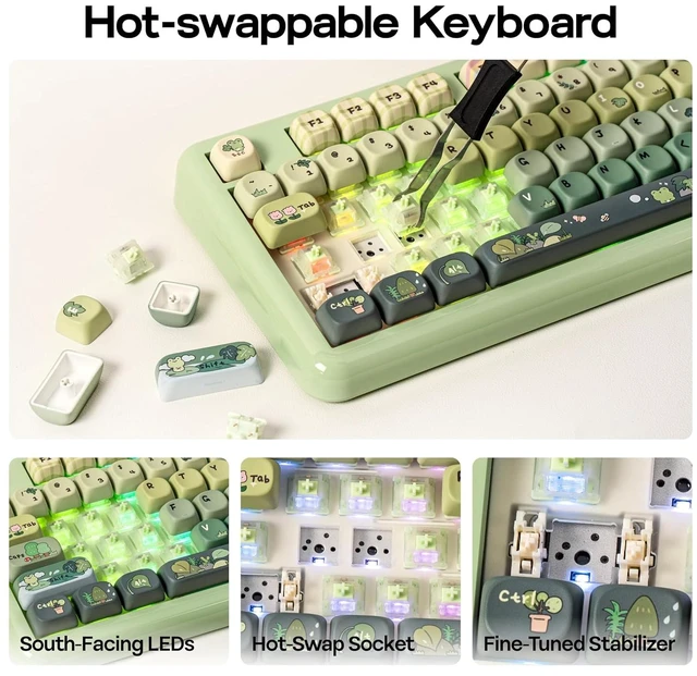 Alt view image 5 of 7 - Phantom98 Lite 96% Wireless Mechanical Gaming Keyboard, VIA Custom