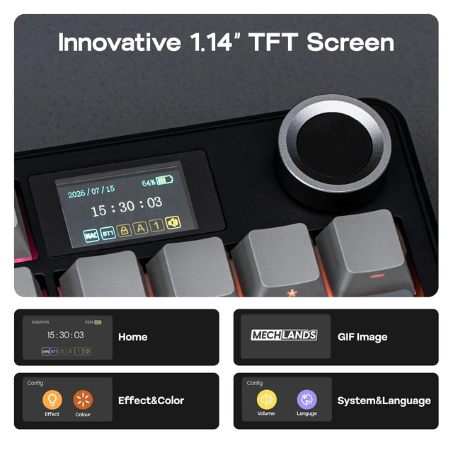 Alt view image 4 of 7 - Aula F99 MAX Wireless Mechanical Keyboard