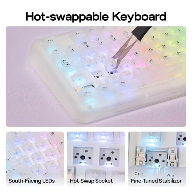 Alt view image 5 of 7 - Phantom98 Lite Gaming Keyboard with AJAZZ AJ139 V2 MC Gaming Mouse