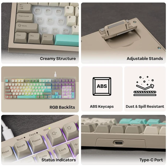 Alt view image 3 of 7 - Aula S102 Membrane Gaming Keyboard with G7 Gaming Headset