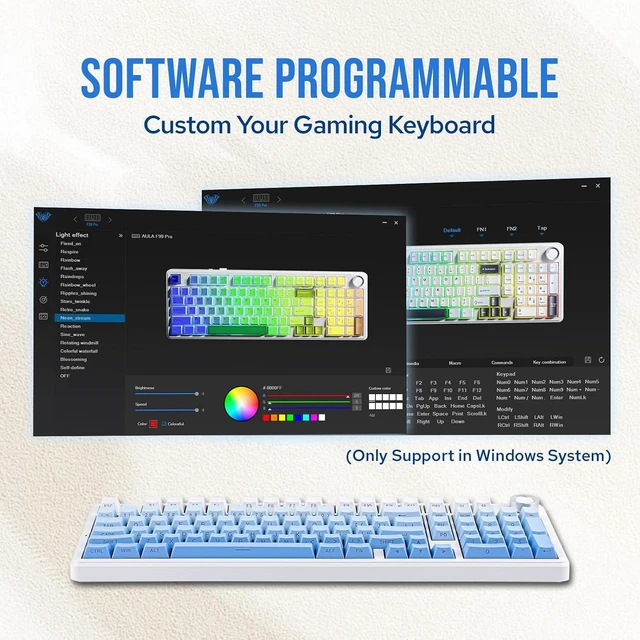 Alt view image 7 of 7 - Aula F99 PRO 96% Mechanical Gaming Keyboard, BT5.0/USB-C/2.4GHz