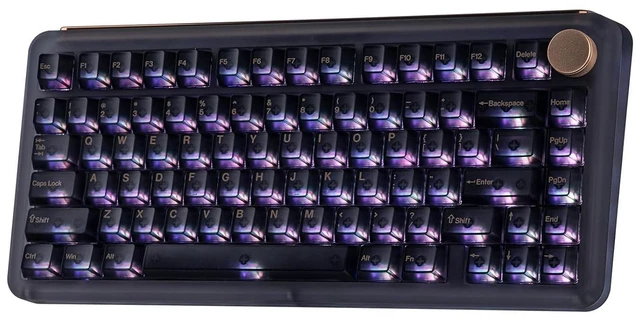 Main image of Phantom81 V4 Acrylic Semi-Translucent Mechanical Keyboard, Creamy Gasket, 75% Wireless Gaming Keyboard with 8000mAh Battery, RGB Backlits, Hot Swap, Shine Through, NKRO, Win/Mac (Black)