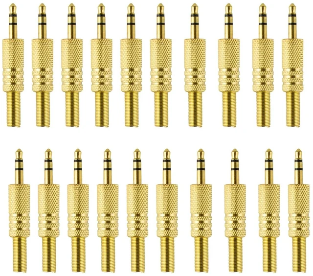 Main image of 3.5mm Headphone Connector Welding Head Dual Channel Audio Speaker Plug for Wire in D4.0mm (20)