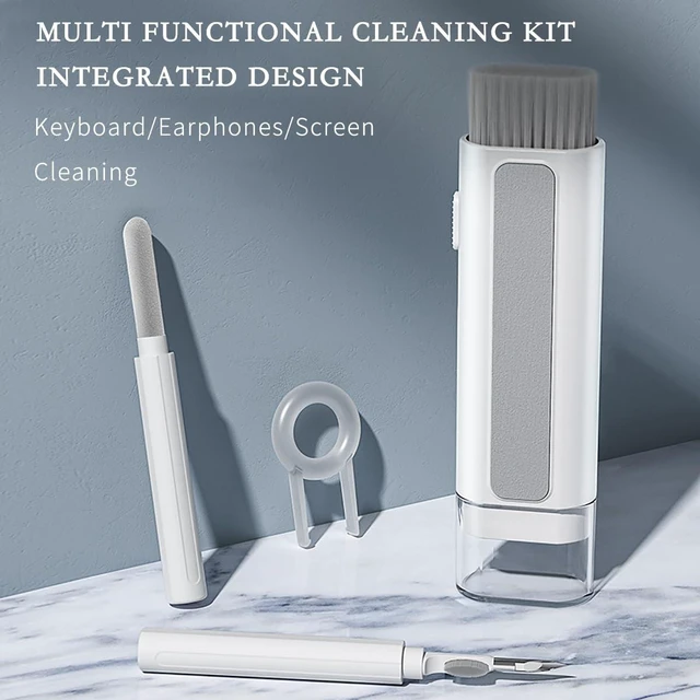 Alt view image 4 of 7 - 6-in-1 Keyboard Cleaner Kit Laptop Portable Cleaning Pen with Brush, Key Puller Compatible with ipad, iPod, Earbuds, Earphone, Keyboard,Phone, Screen (White)