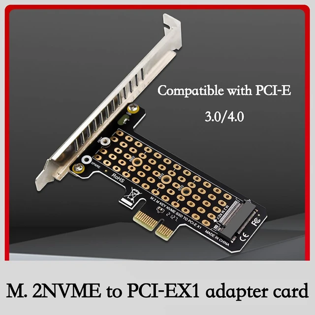 Alt view image 5 of 7 - PH41-X1 32Gbps M.2 SSD to PCIe 4.0 X1 Adapter Expansion Card Support PCle X1 X4 X8 X16 Compatible with M.2 NVMe SSD 2230 2242 2260 2280 (Half Height)