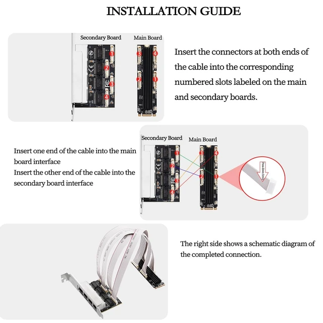Alt view image 5 of 7 - M.2 (B+M Key) to 4-Port RJ45 Gigabit Ethernet Network Card RTL8111H Chip LAN Adapter with 4 RJ45 Ports, High-Speed 10/100/1000 Mbps for Gaming, NAS, Industrial Control & Servers