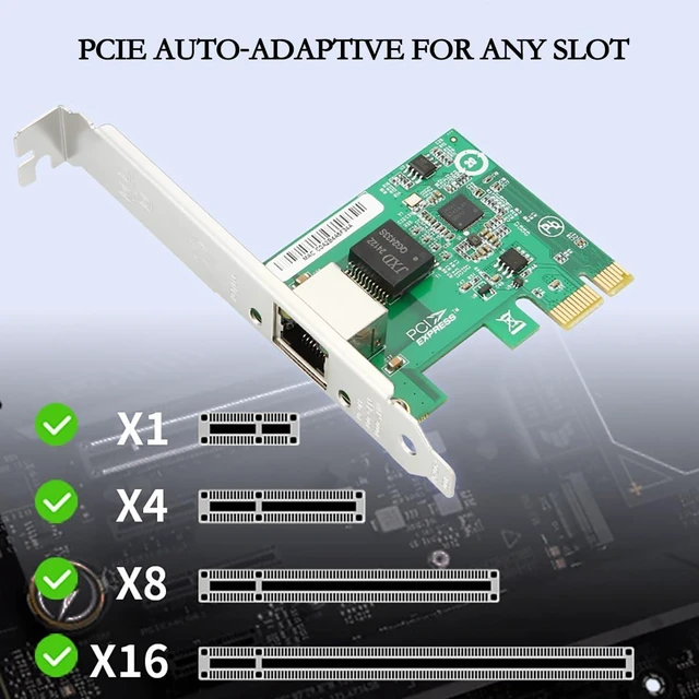 Alt view image 3 of 7 - PCIe 2.0 x1 to RJ45 2.5G Network Card with I226 Chip High-Speed Ethernet Adapter for Gaming, NAS & Servers, Compatible with ESXi 8, Supports 10/100/1000/2500 Mbps, Low Latency LAN Card
