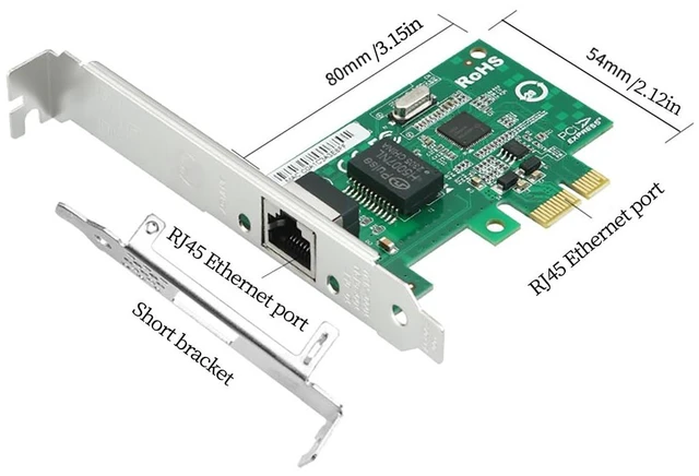 Alt view image 5 of 7 - PCIe x1 to RJ45 Gigabit Ethernet Network Card with I210AT Chip RJ45 Single-Port Server LAN Adapter 10/100/1000Mbps, PXE Boot Support, Compatible with Windows/Linux/VMware