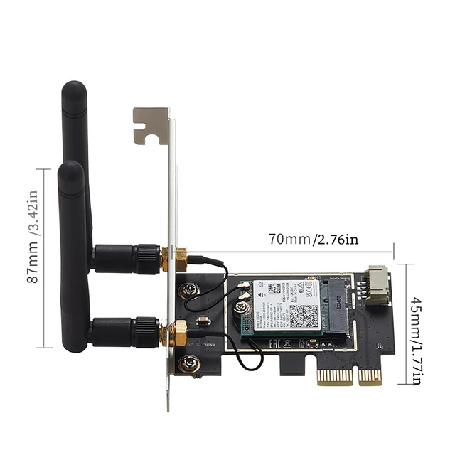 Alt view image 4 of 7 - PCIe Network Card with BE200 Chip Compatible with Wi-Fi7 Bluetooth 5.4 6 GHz 5800 Mbps Tri-Band Wire Less Adapter for Desktop PC, PCIe x1/x4/x8/x16 Support, MU-MIMO & Gigabit Network